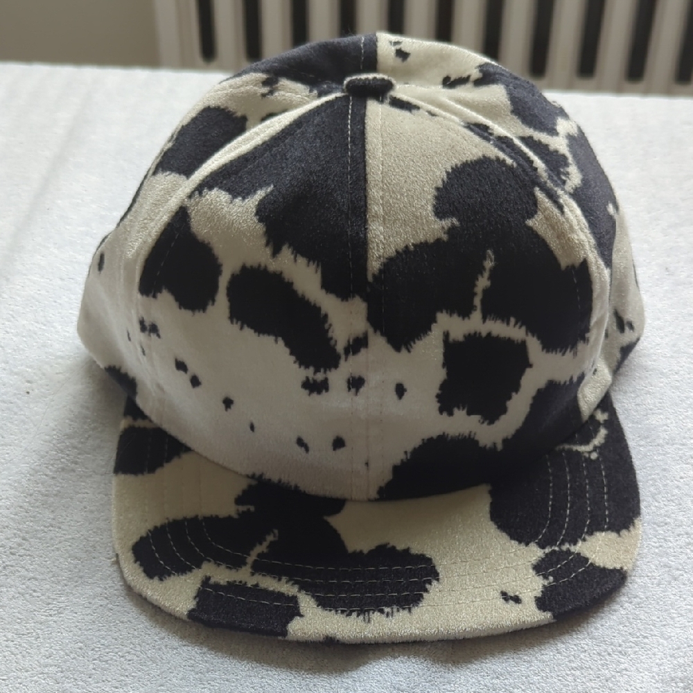 Black and White Cow Print Cap